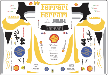 Preview: Decal Ferrari 458 #44 HamiltonTribute